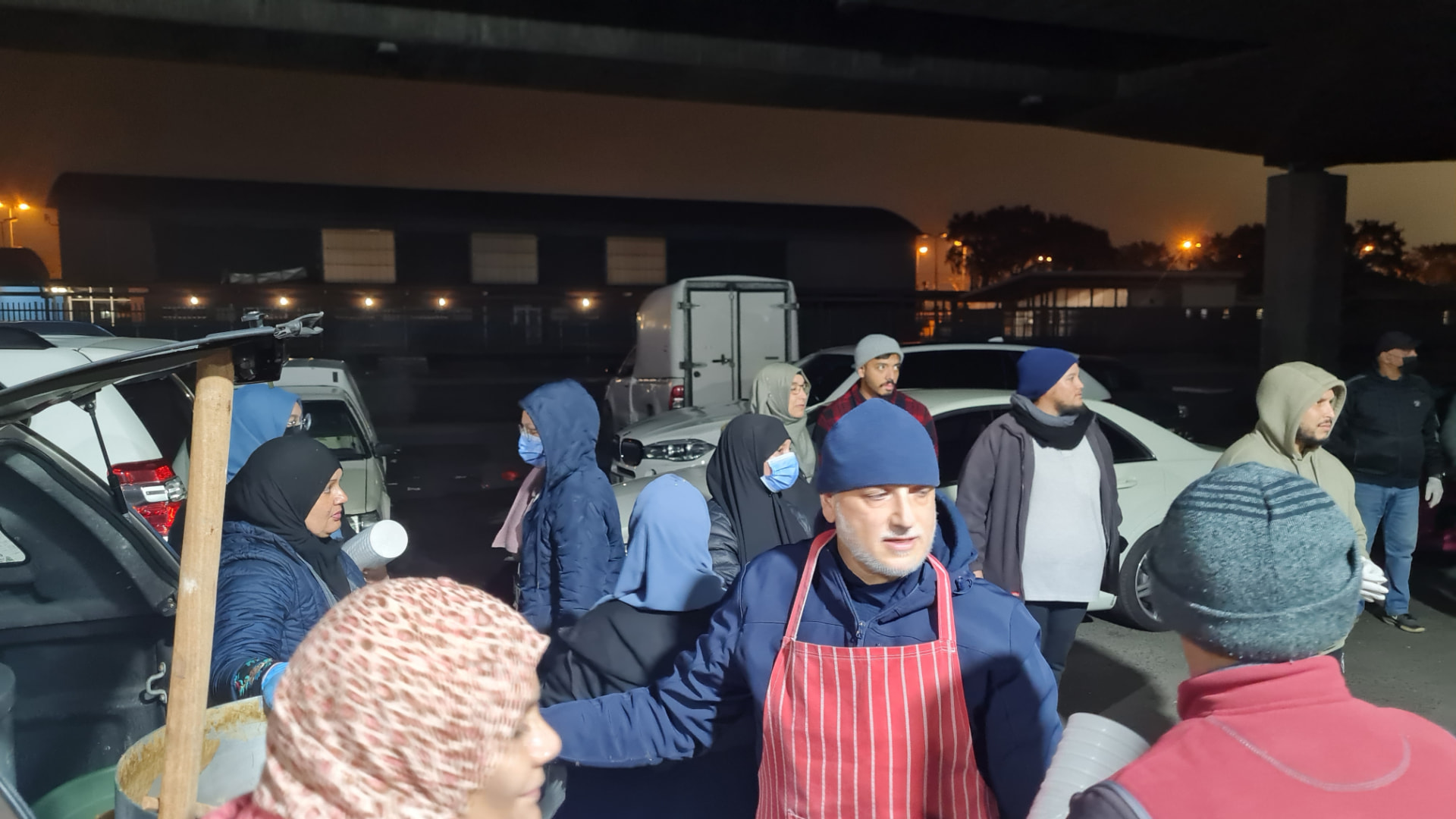 Feeding scheme volunteers preparing to serve