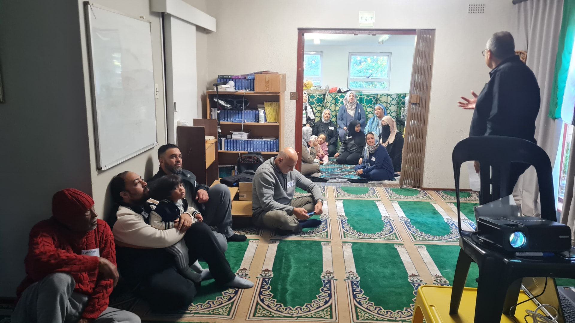 Community learning circle inside the masjid